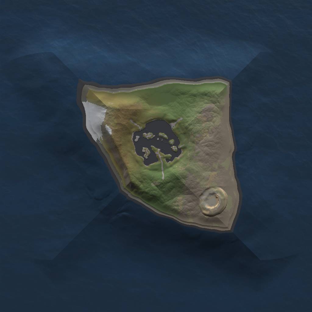 Rust Map: Barren, Size: 1000, Seed: 1000, 3 Monuments