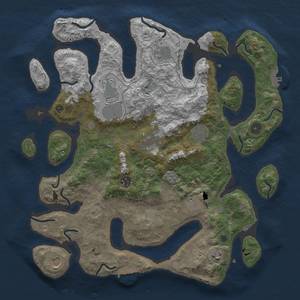 Thumbnail Rust Map: Procedural Map, Size: 4000, Seed: 18, 17 Monuments