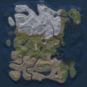 Thumbnail Rust Map: Procedural Map, Size: 4000, Seed: 18, 16 Monuments
