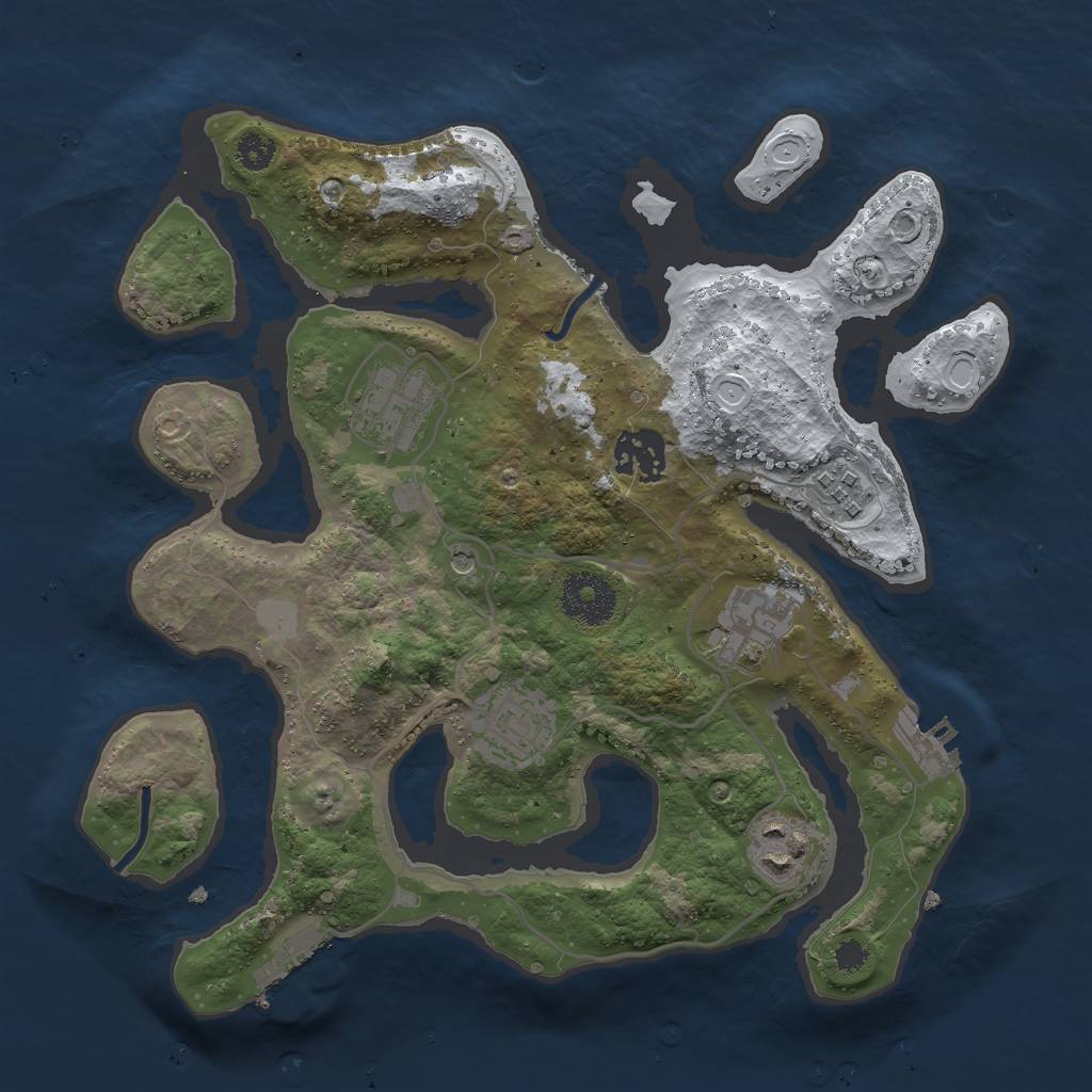 Rust Map: Procedural Map, Size: 3000, Seed: 311221, 14 Monuments