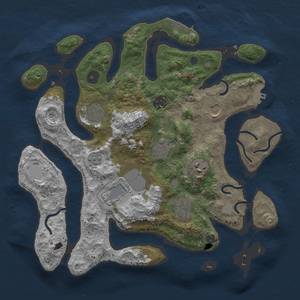 Thumbnail Rust Map: Procedural Map, Size: 3500, Seed: 890397368, 16 Monuments