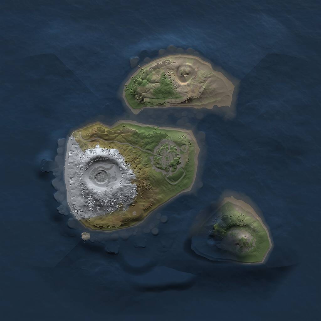 Rust Map: Procedural Map, Size: 1500, Seed: 418369822, 3 Monuments