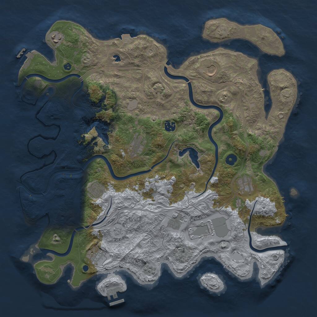 Rust Map: Procedural Map, Size: 4250, Seed: 59815, 16 Monuments