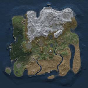 Thumbnail Rust Map: Procedural Map, Size: 3500, Seed: 1763855705, 17 Monuments