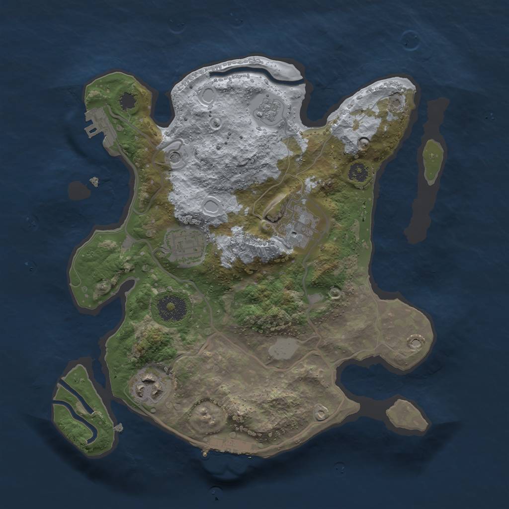 Rust Map: Procedural Map, Size: 2700, Seed: 5, 10 Monuments