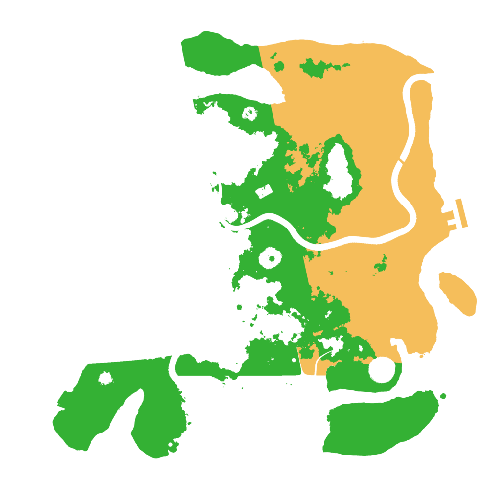 Biome Rust Map: Procedural Map, Size: 3500, Seed: 65706