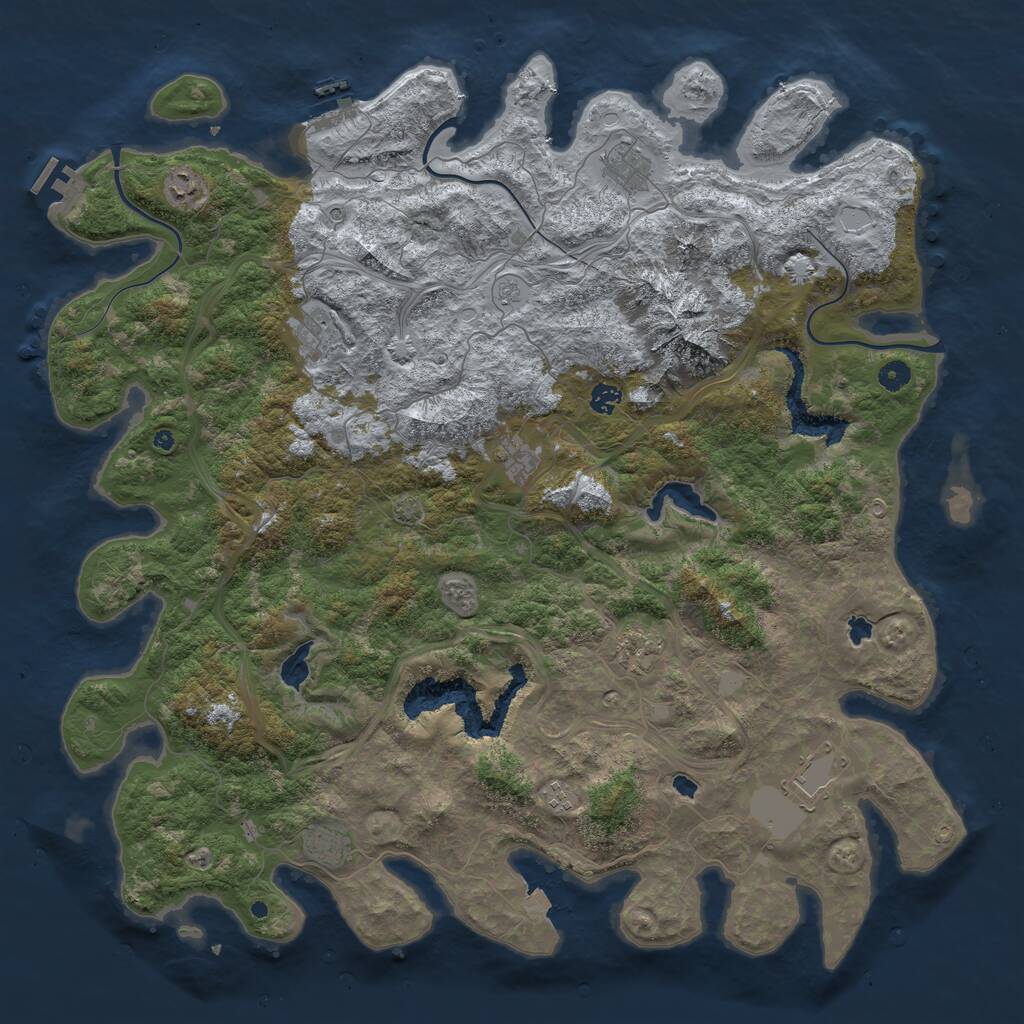 Rust Map: Procedural Map, Size: 5000, Seed: 422888982, 15 Monuments