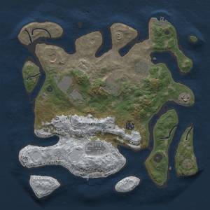 Thumbnail Rust Map: Procedural Map, Size: 3500, Seed: 566711249, 16 Monuments