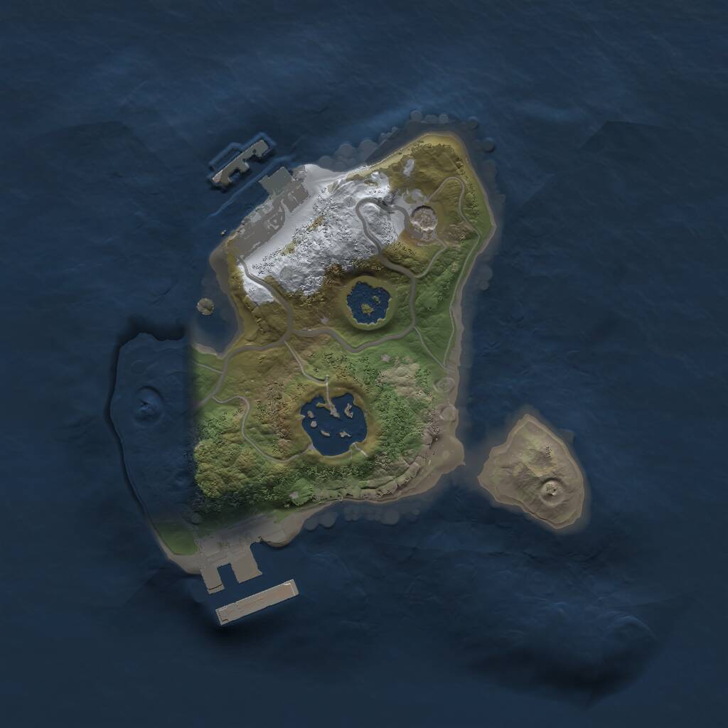 Rust Map: Procedural Map, Size: 1750, Seed: 793197, 5 Monuments