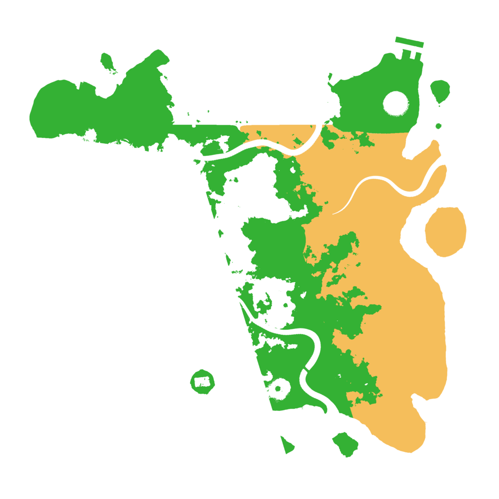 Biome Rust Map: Procedural Map, Size: 3550, Seed: 956229