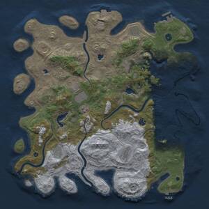 Thumbnail Rust Map: Procedural Map, Size: 4500, Seed: 30, 16 Monuments