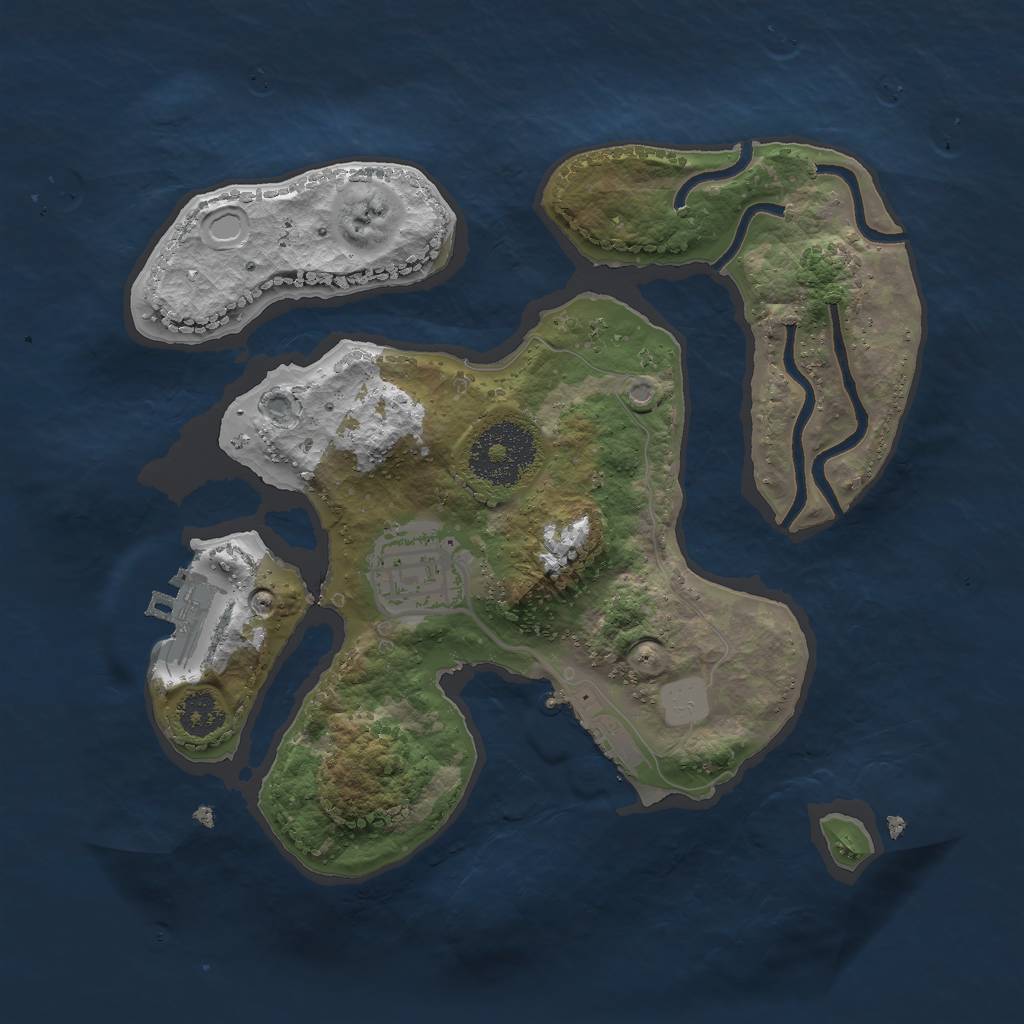 Rust Map: Procedural Map, Size: 2400, Seed: 8, 8 Monuments