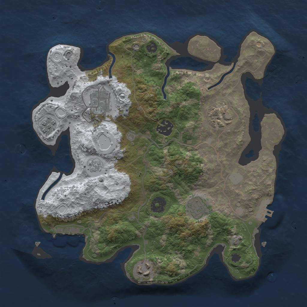 Rust Map: Procedural Map, Size: 2900, Seed: 1066, 14 Monuments