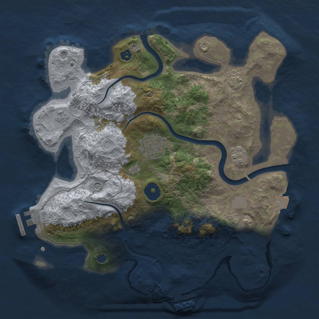 Rust Map: Procedural Map, Size: 2900, Seed: 1066, 8 Monuments