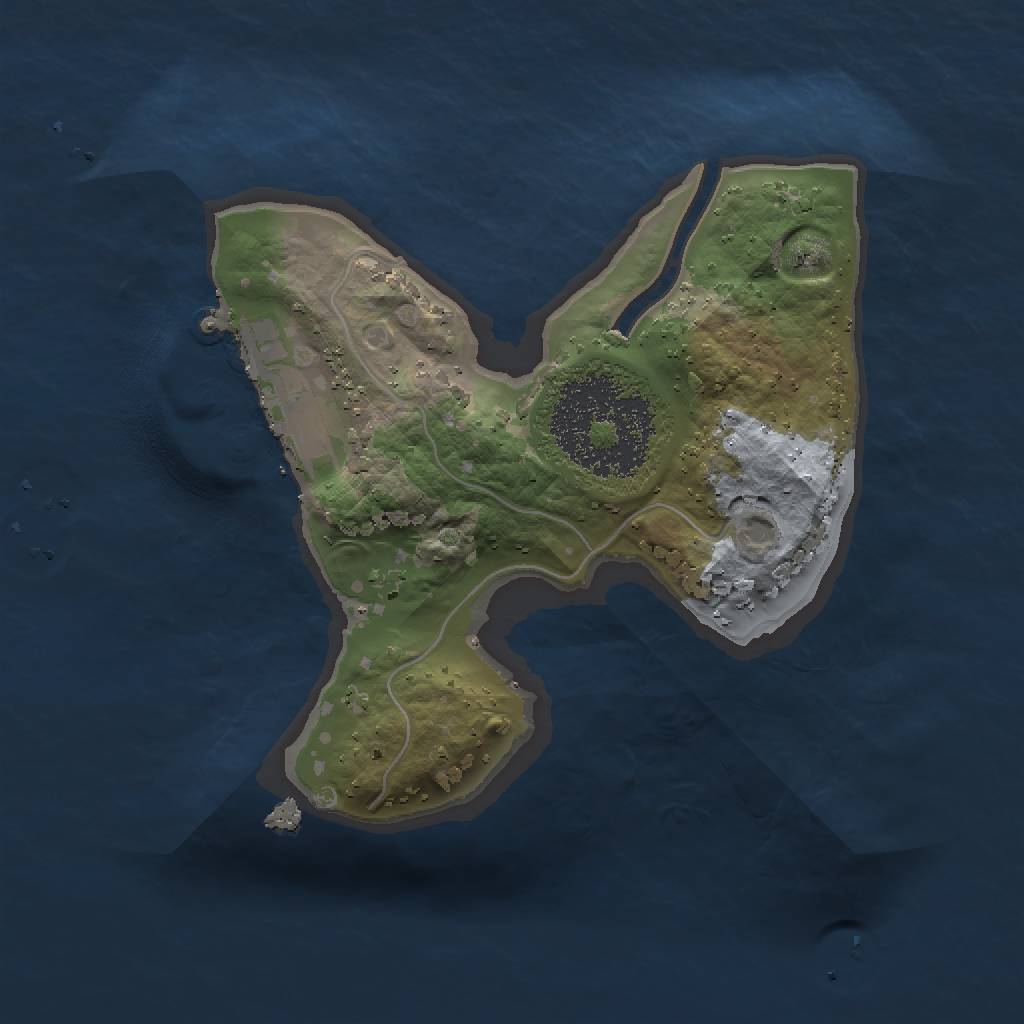 Rust Map: Procedural Map, Size: 1500, Seed: 20, 4 Monuments