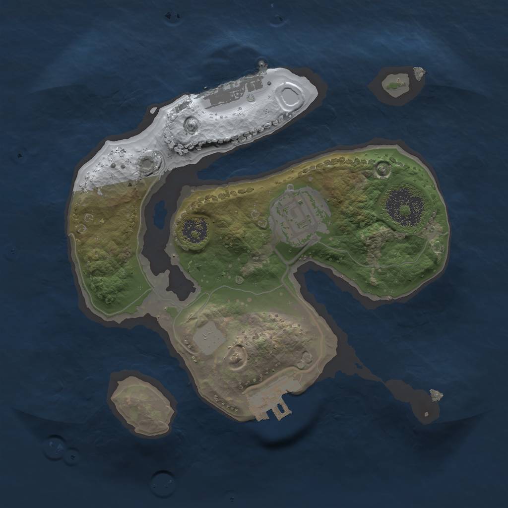 Rust Map: Procedural Map, Size: 2000, Seed: 534, 8 Monuments