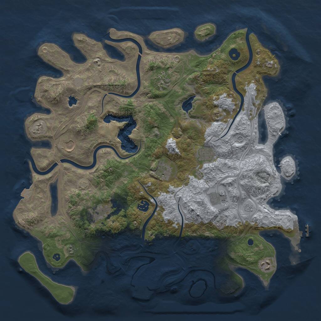 Rust Map: Procedural Map, Size: 4250, Seed: 13375, 15 Monuments