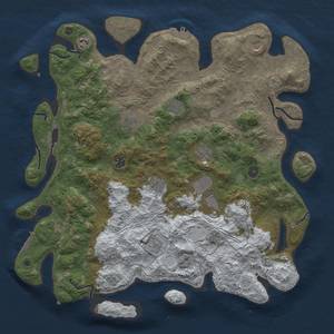 Thumbnail Rust Map: Procedural Map, Size: 4500, Seed: 49526, 19 Monuments