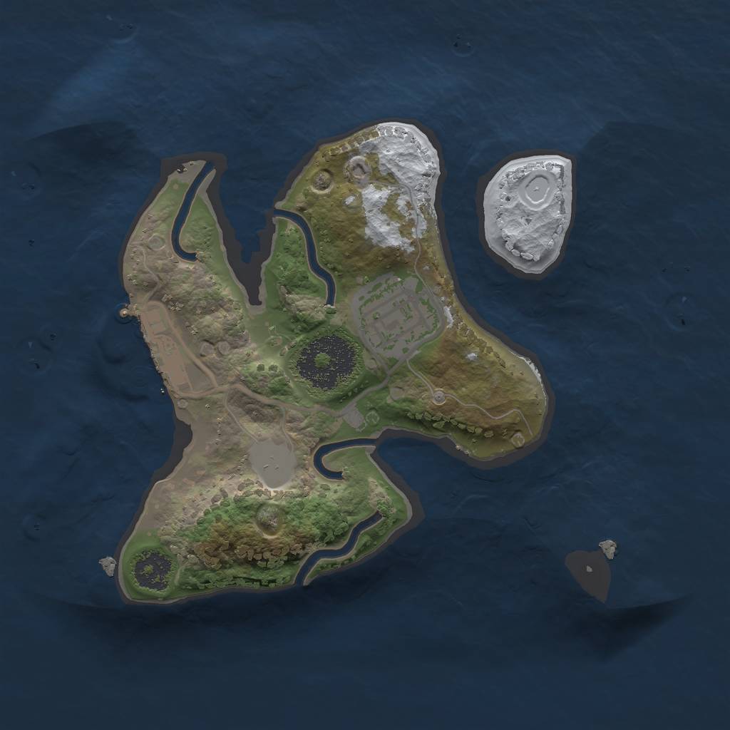 Rust Map: Procedural Map, Size: 2000, Seed: 82828, 7 Monuments