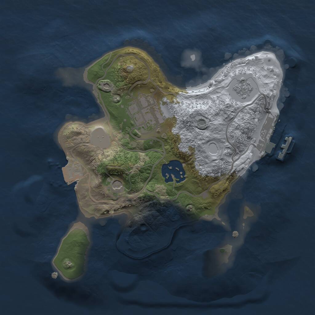 Rust Map: Procedural Map, Size: 2000, Seed: 6757857, 6 Monuments