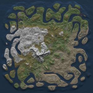 Thumbnail Rust Map: Procedural Map, Size: 6000, Seed: 1234567, 19 Monuments