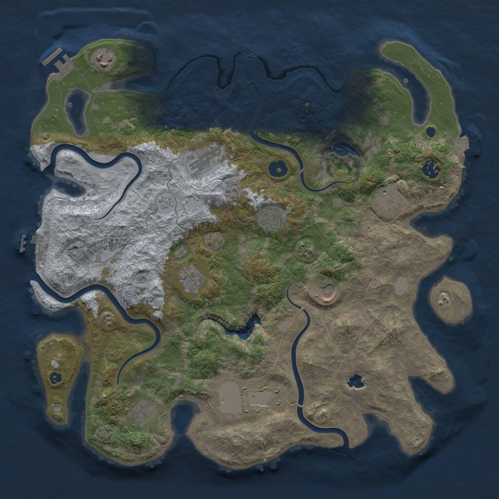 Rust Map: Procedural Map, Size: 4200, Seed: 5679188, 16 Monuments
