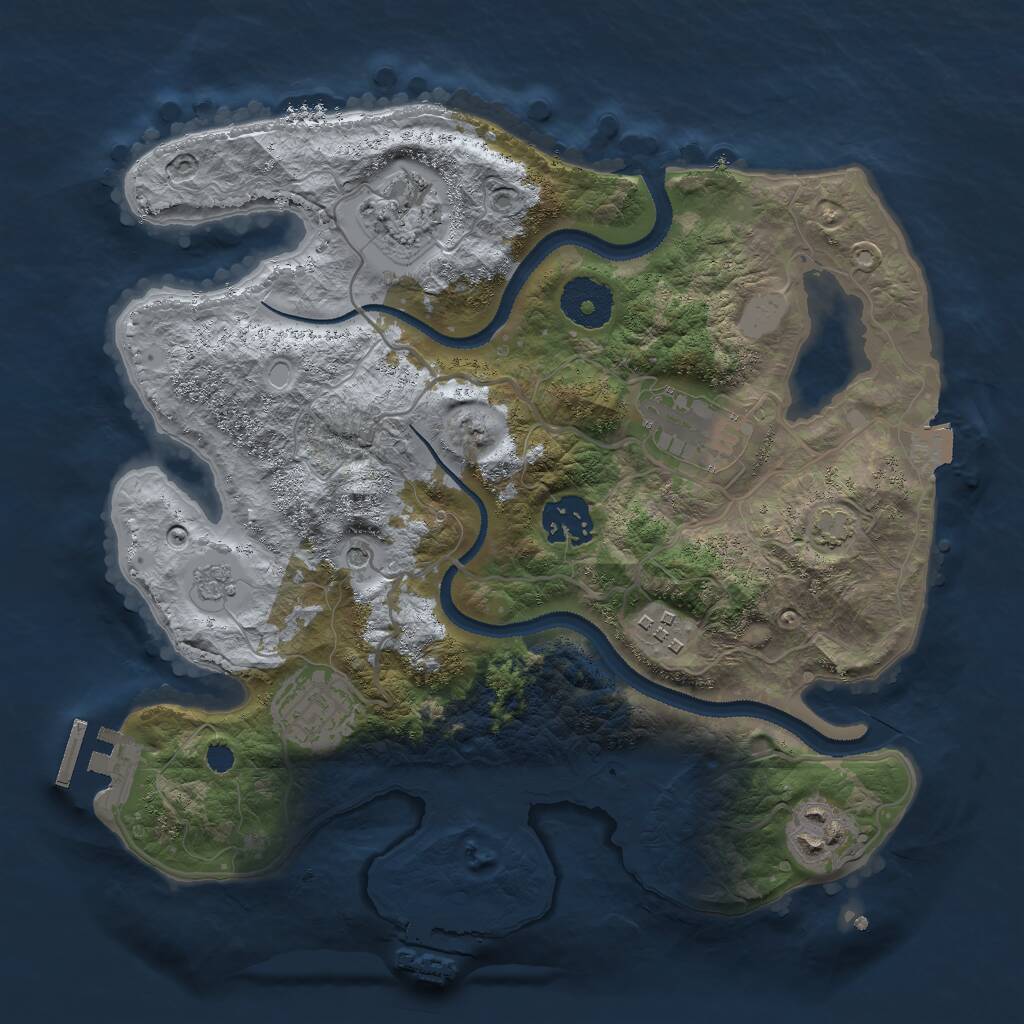 Rust Map: Procedural Map, Size: 3000, Seed: 12, 12 Monuments