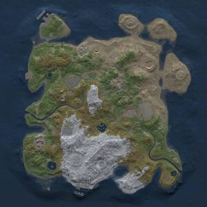 Thumbnail Rust Map: Procedural Map, Size: 3500, Seed: 73, 14 Monuments