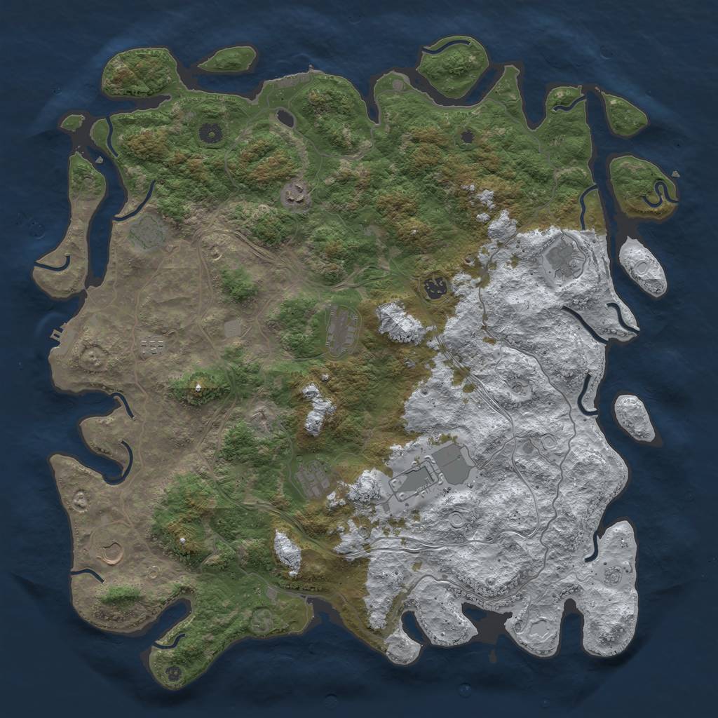 Rust Map: Procedural Map, Size: 4800, Seed: 2586351, 18 Monuments