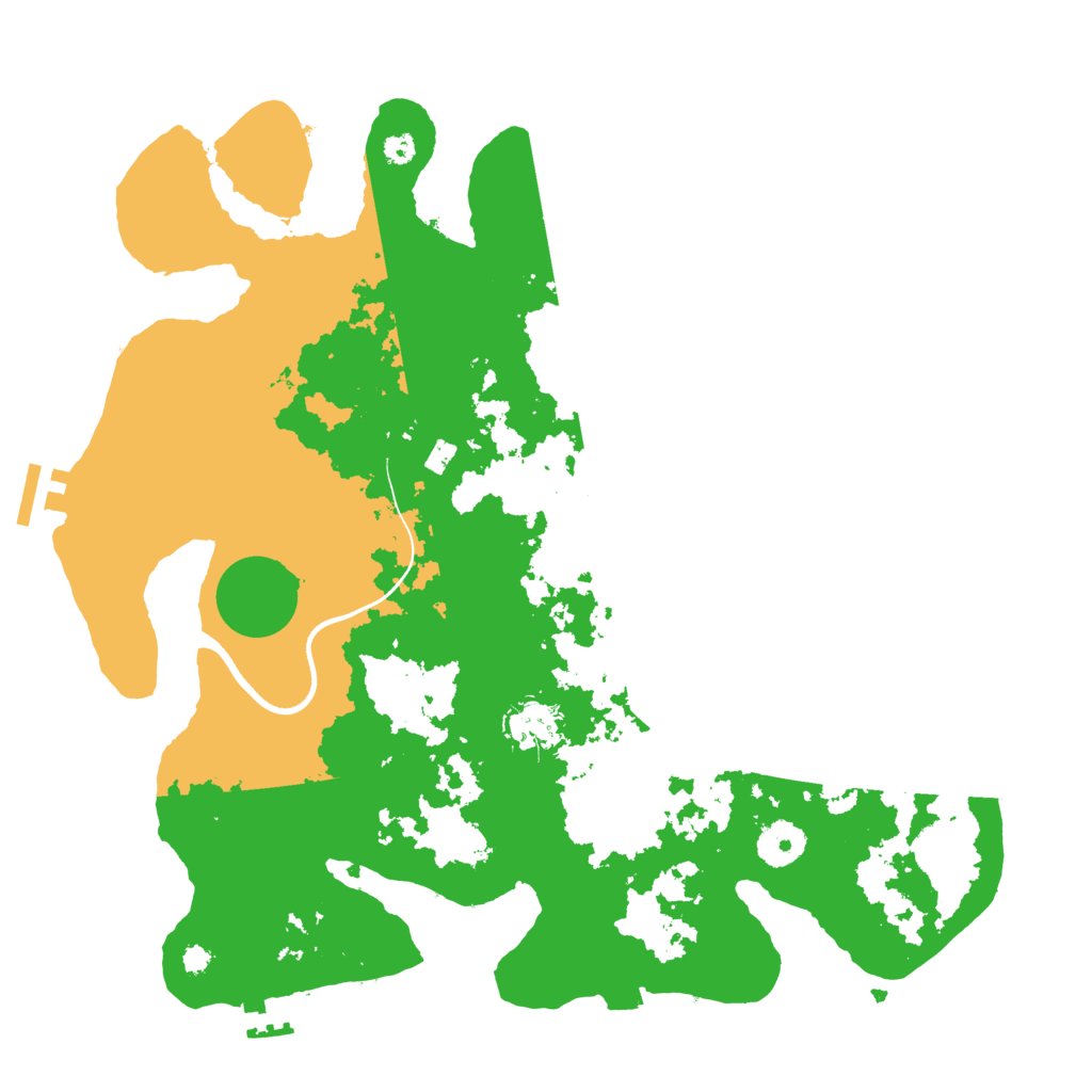 Biome Rust Map: Procedural Map, Size: 3550, Seed: 35490