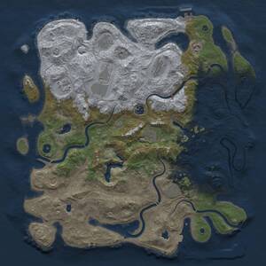 Thumbnail Rust Map: Procedural Map, Size: 4500, Seed: 18, 16 Monuments