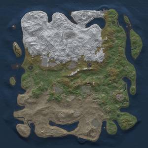 Thumbnail Rust Map: Procedural Map, Size: 4500, Seed: 18, 19 Monuments