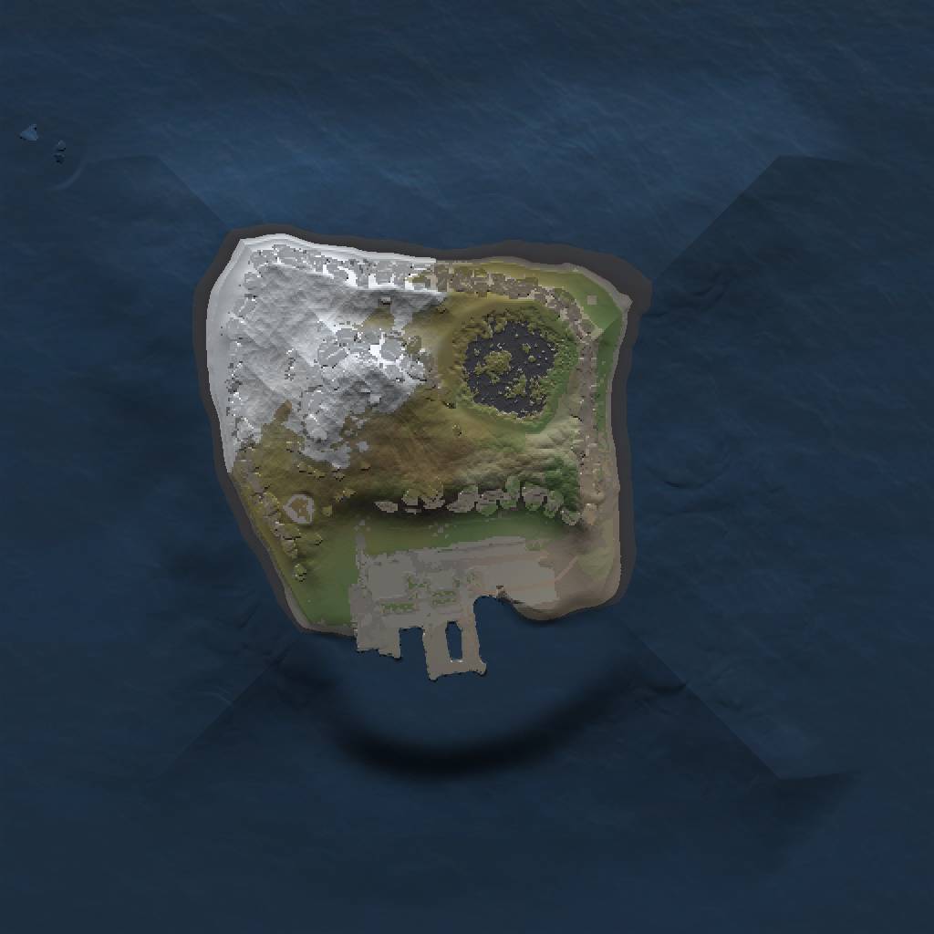 Rust Map: Procedural Map, Size: 1000, Seed: 1233, 4 Monuments