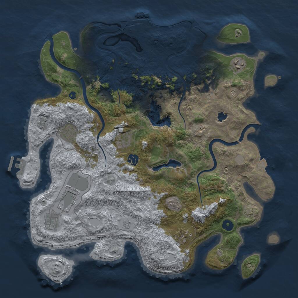 Rust Map: Procedural Map, Size: 4000, Seed: 431448, 15 Monuments