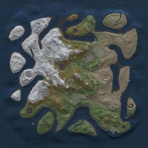 Thumbnail Rust Map: Procedural Map, Size: 3500, Seed: 16123, 16 Monuments