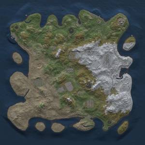 Thumbnail Rust Map: Procedural Map, Size: 4000, Seed: 53, 17 Monuments