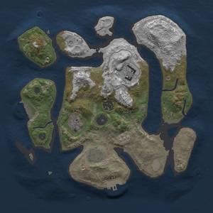 Thumbnail Rust Map: Procedural Map, Size: 3000, Seed: 1488, 13 Monuments