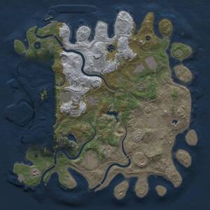 Thumbnail Rust Map: Procedural Map, Size: 4250, Seed: 793197, 17 Monuments