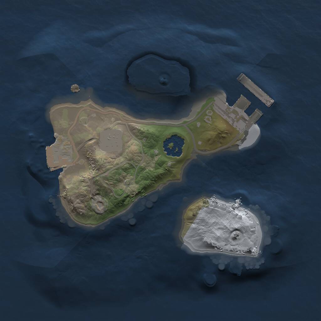 Rust Map: Procedural Map, Size: 1500, Seed: 19, 2 Monuments