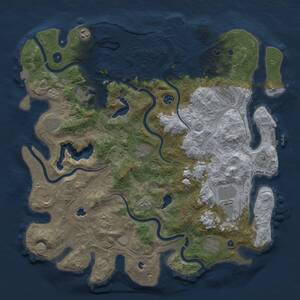 Thumbnail Rust Map: Procedural Map, Size: 4500, Seed: 420, 17 Monuments
