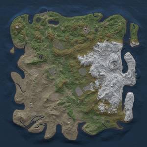 Thumbnail Rust Map: Procedural Map, Size: 4500, Seed: 420, 19 Monuments