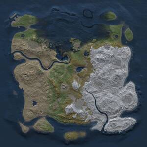 Thumbnail Rust Map: Procedural Map, Size: 4000, Seed: 87, 17 Monuments