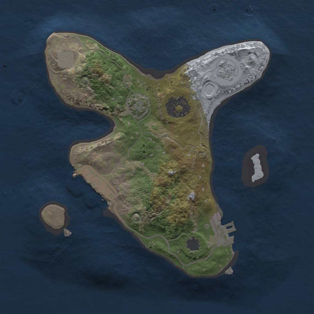 Rust Map: Procedural Map, Size: 2000, Seed: 601, 7 Monuments