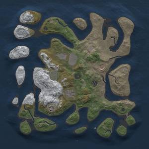 Thumbnail Rust Map: Procedural Map, Size: 3500, Seed: 9425, 11 Monuments