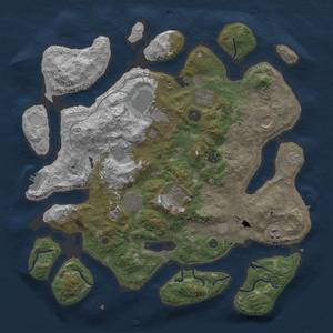 Thumbnail Rust Map: Procedural Map, Size: 4000, Seed: 8, 17 Monuments