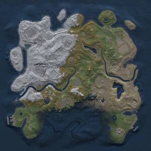 Thumbnail Rust Map: Procedural Map, Size: 4000, Seed: 8, 16 Monuments