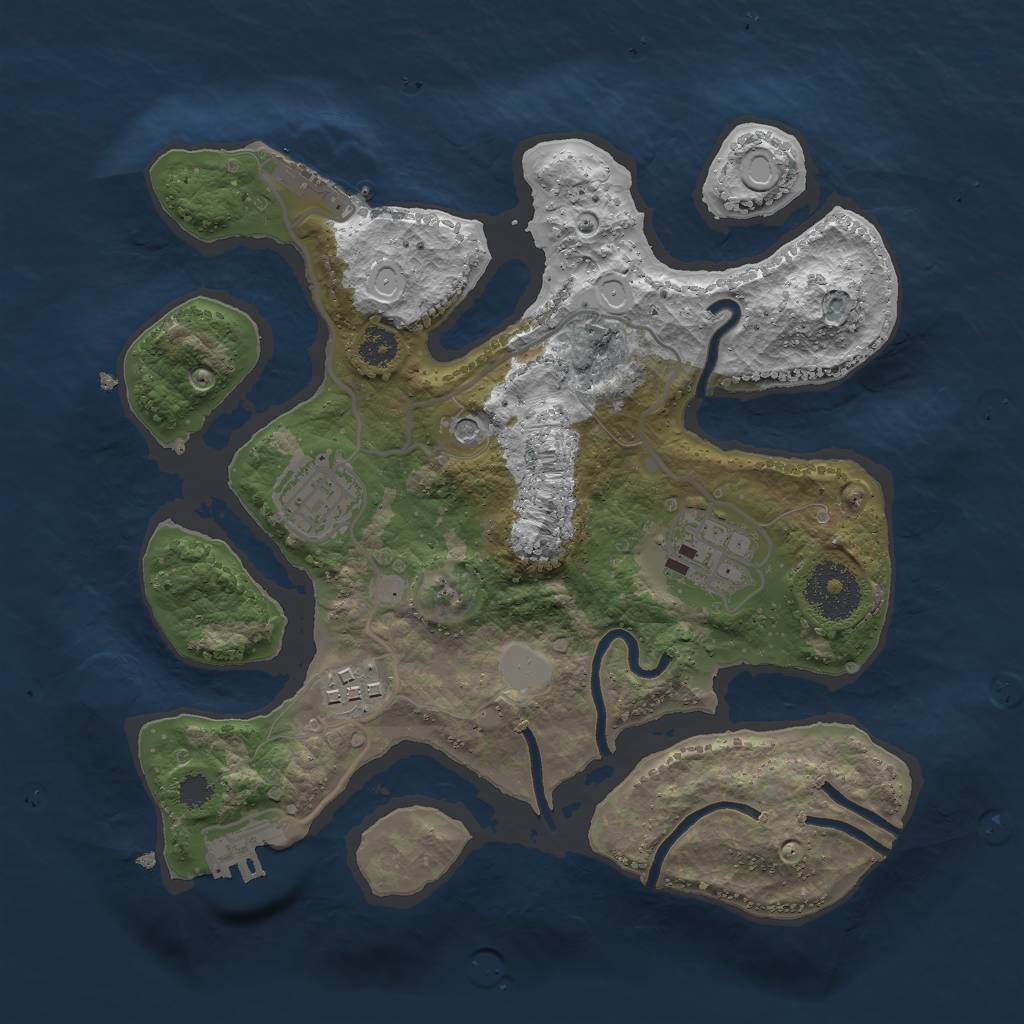 Rust Map: Procedural Map, Size: 2750, Seed: 13825, 11 Monuments