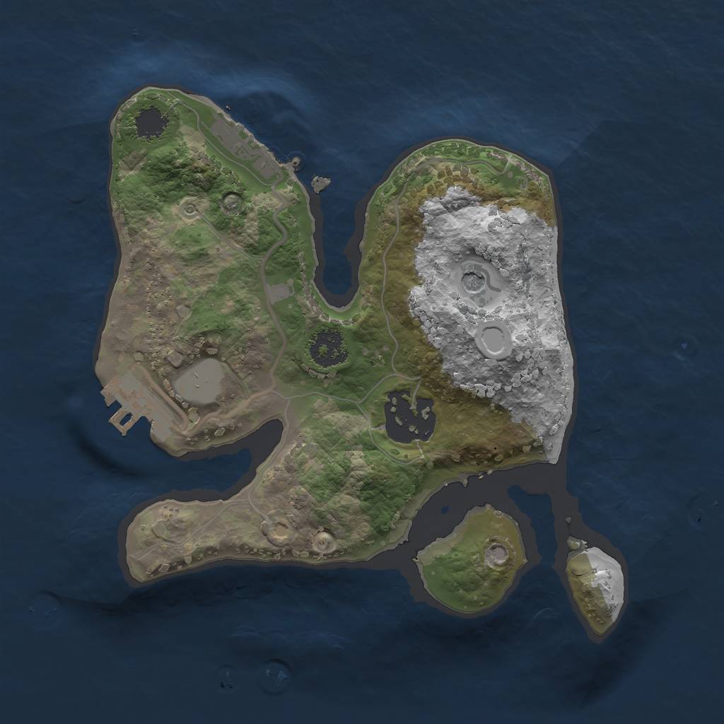 Rust Map: Procedural Map, Size: 2000, Seed: 1823, 9 Monuments