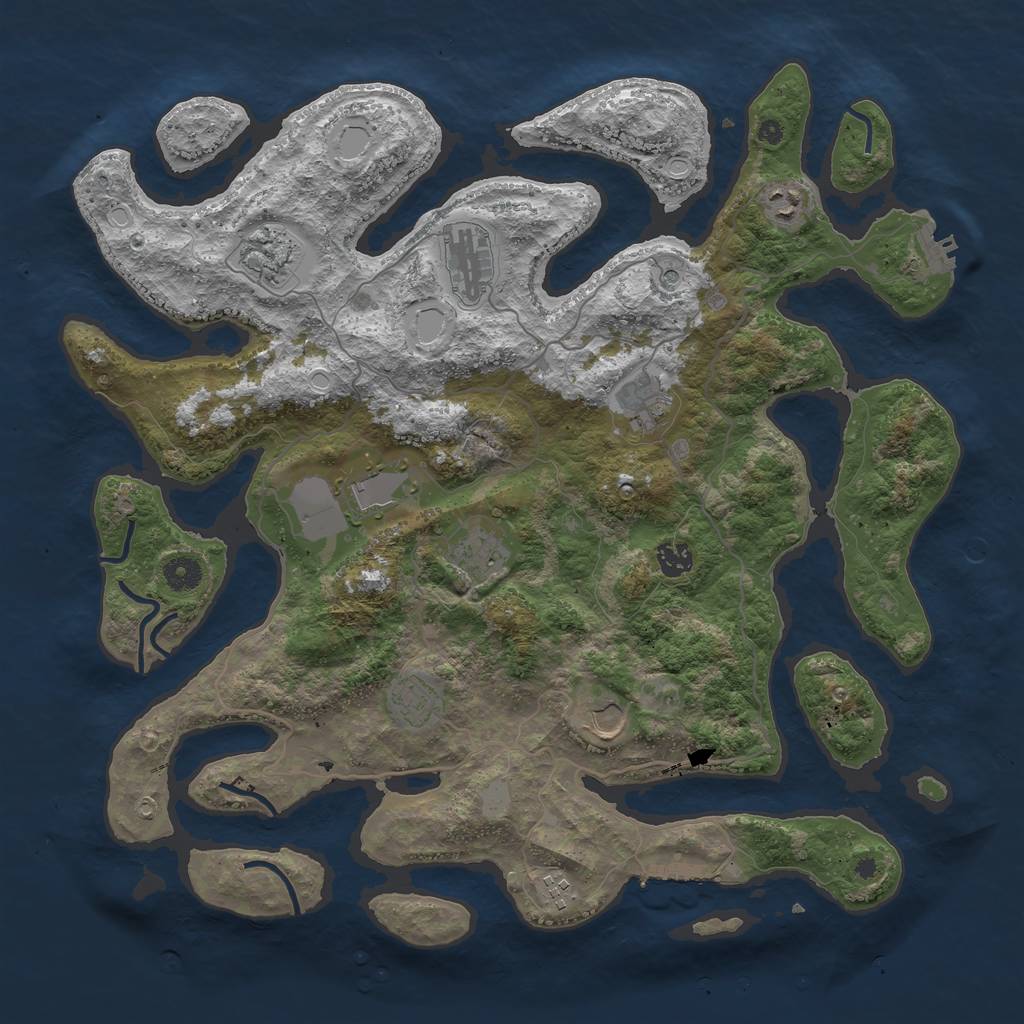 Rust Map: Procedural Map, Size: 4250, Seed: 25912, 18 Monuments