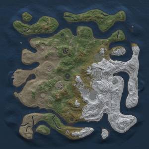 Thumbnail Rust Map: Procedural Map, Size: 4000, Seed: 258, 16 Monuments